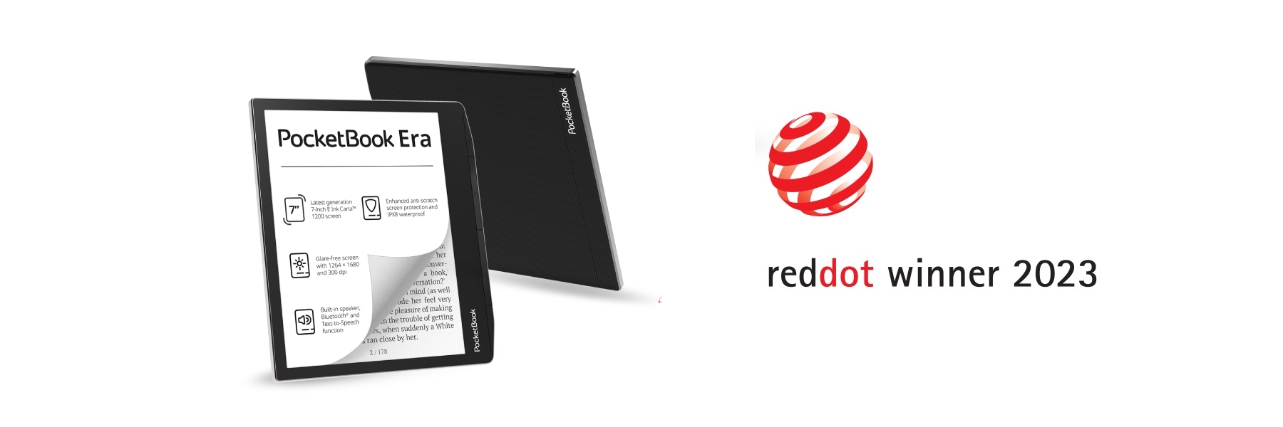 O e-reader com melhor design: O PocketBook Era recebeu o prestigiado prémio Red Dot Award